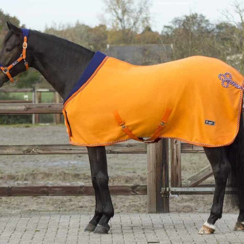 TREC SW Fleece Rug with Ornament - Orange
