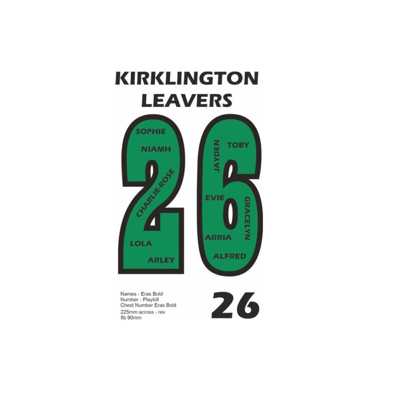 Kirklington School Leavers Varsity Jacket 2026 Junior Sizes