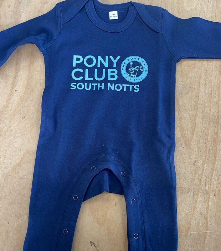 South Notts Pony Club Baby all in one