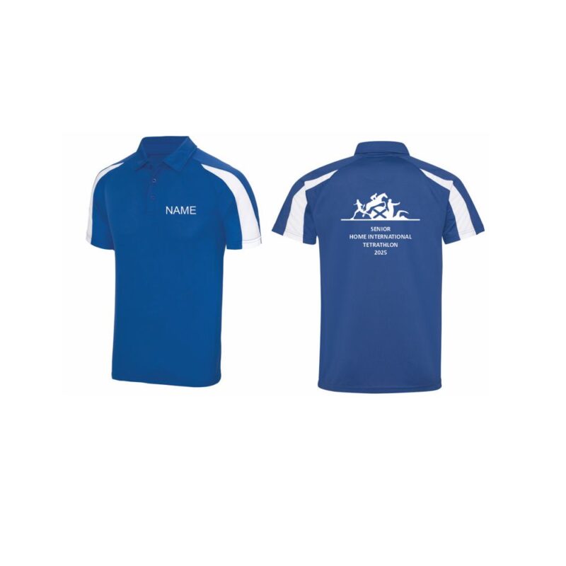 Scottish Tetrathlon Cool Contrast Polo Shirt - Home International - Image 2