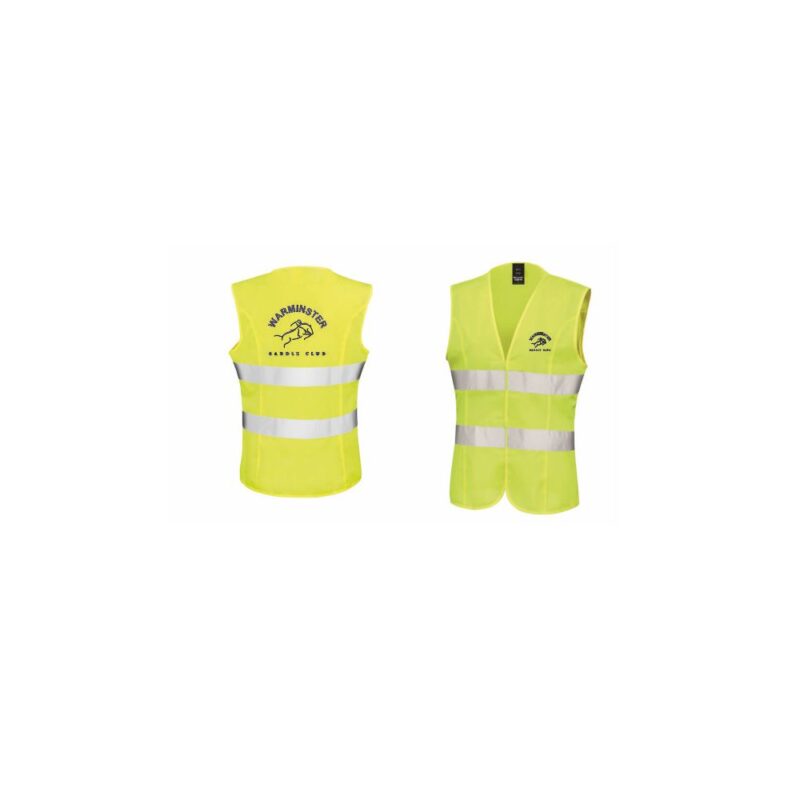 Warminster Saddle Club Hi-Viz Waistcoat - Velcro Fastening