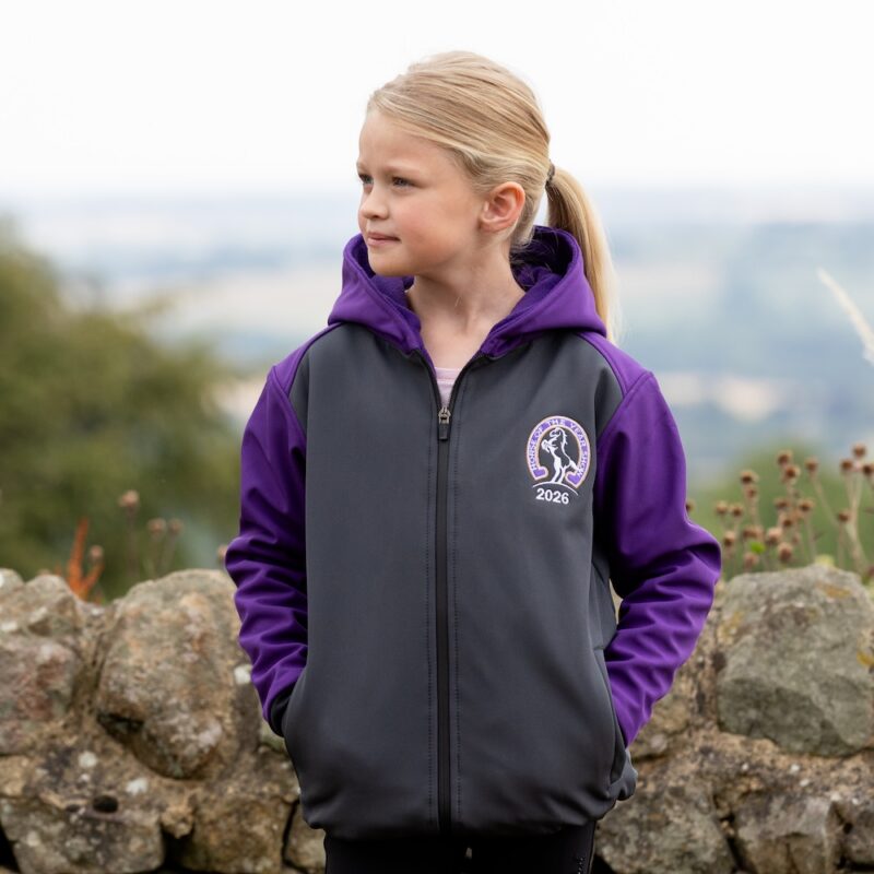 HOYS 2026 Junior Prestige Softshell Jacket - Charcoal & Purple