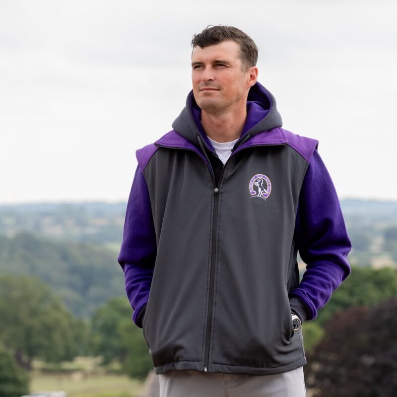 HOYS 2026 Purple & Charcoal Unisex Prestige Softshell Gilet